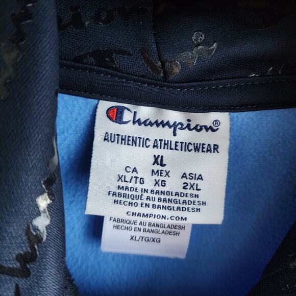 Champion UNC University of North Carolina Blue Pullover Hoodie Men's Size XL - Picture 4 of 7